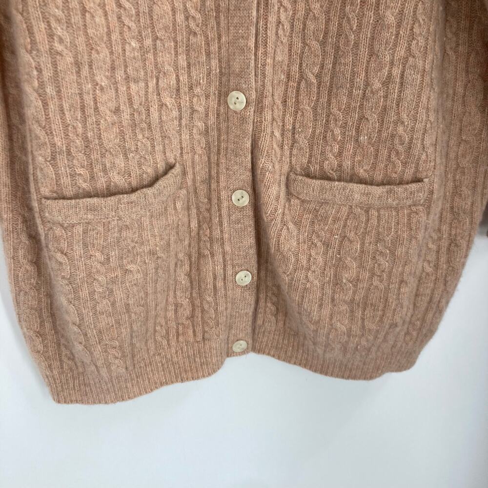 Vintage Liz Claiborne Lambswool Angora Cardigan Sweater Granny Old Money Large - Picture 6 of 10